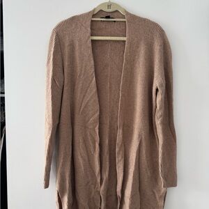 100% cashmere open cardigan